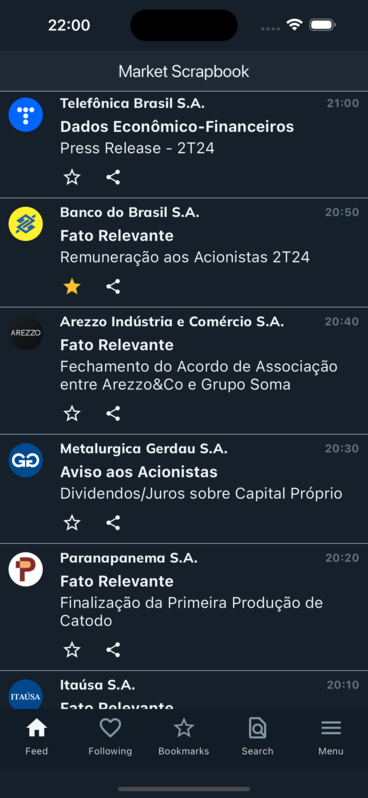 Feed de Notícias